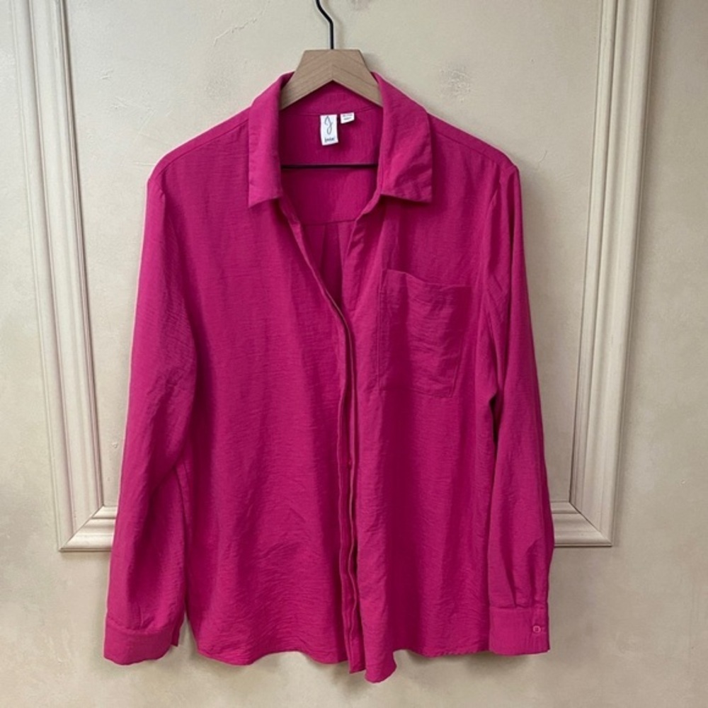 Joie Hot Pink Blouse size XL